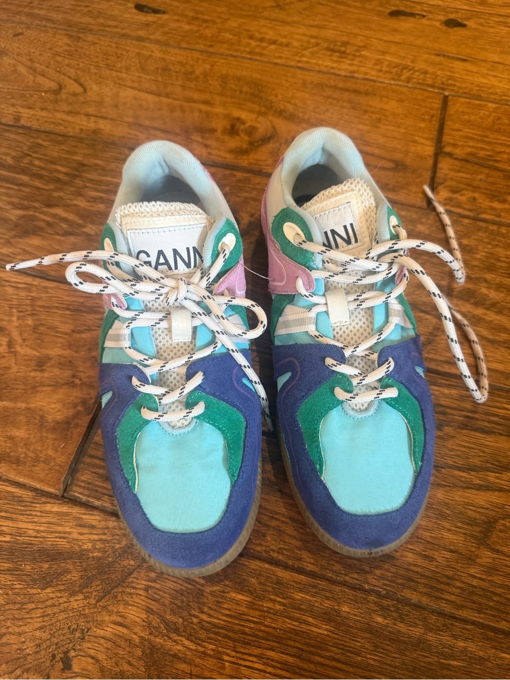 Gann Colorblock Sneakers - Blue/Teal/Purple/Pink